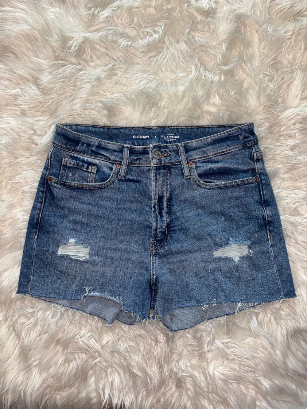 5 for $25🎈old navy O.G. High rise straight distressed shorts
